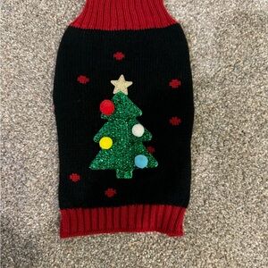 Festive Christmas Tree Sweater - Black and Red